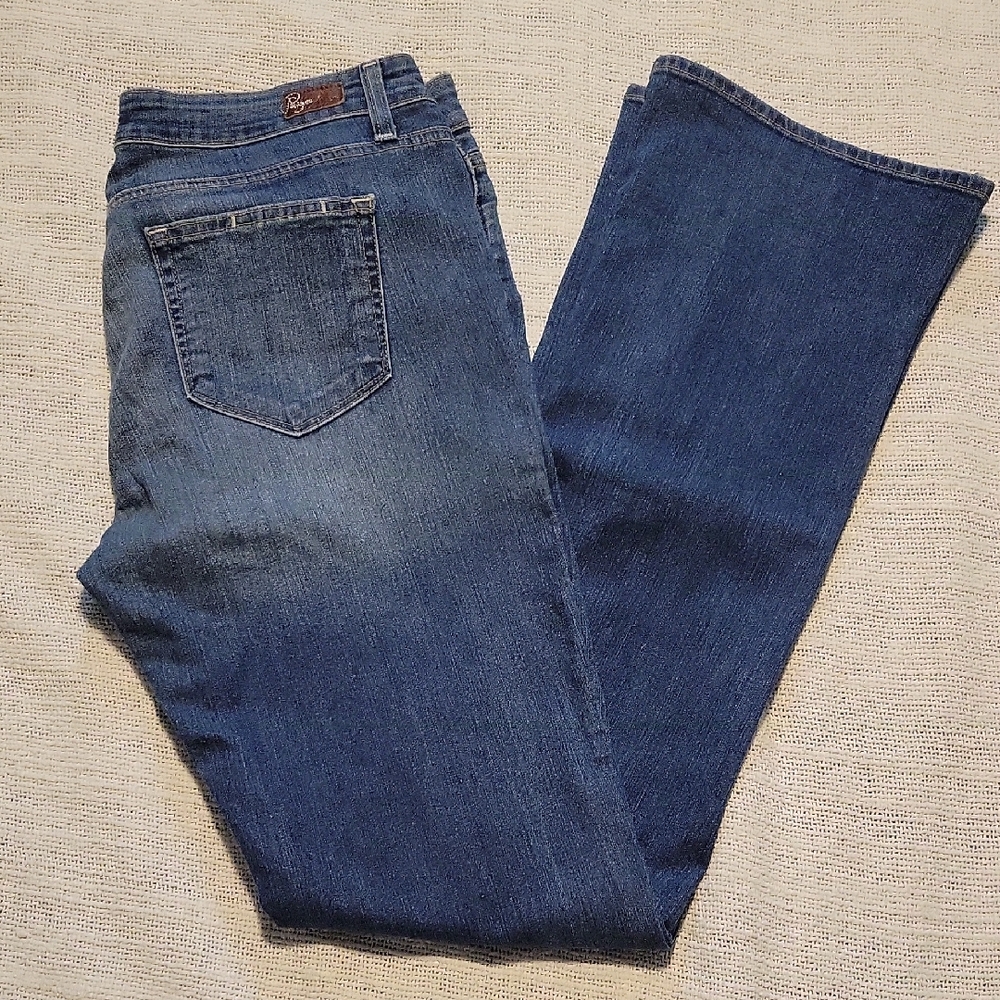 PAIGE Light Blue Flare Leg Jeans